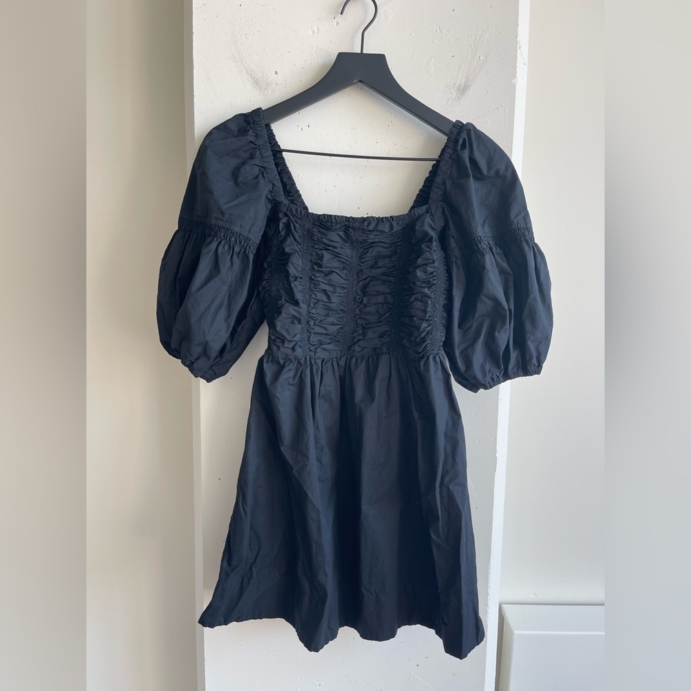Faithfull the Brand Belladonna Mini Dress in Black Size 4 - Picture 2 of 6